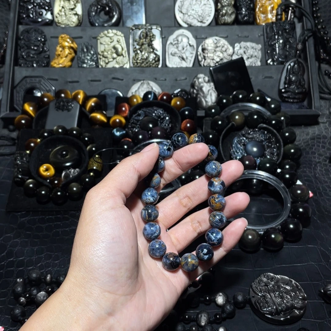 黑曜岩手链未镶嵌=***夫