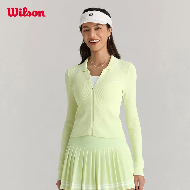Wilson威尔胜官方流光风女士网球运动编织开衫针织外套WW20038