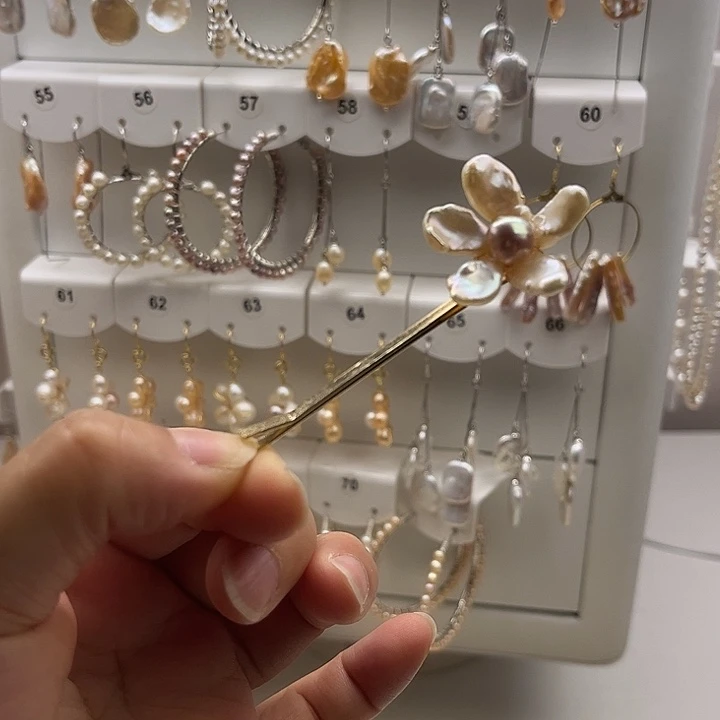 淡水珍珠发夹未镶嵌