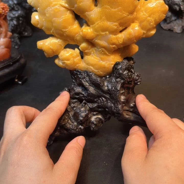 寿山石雕刻生姜的