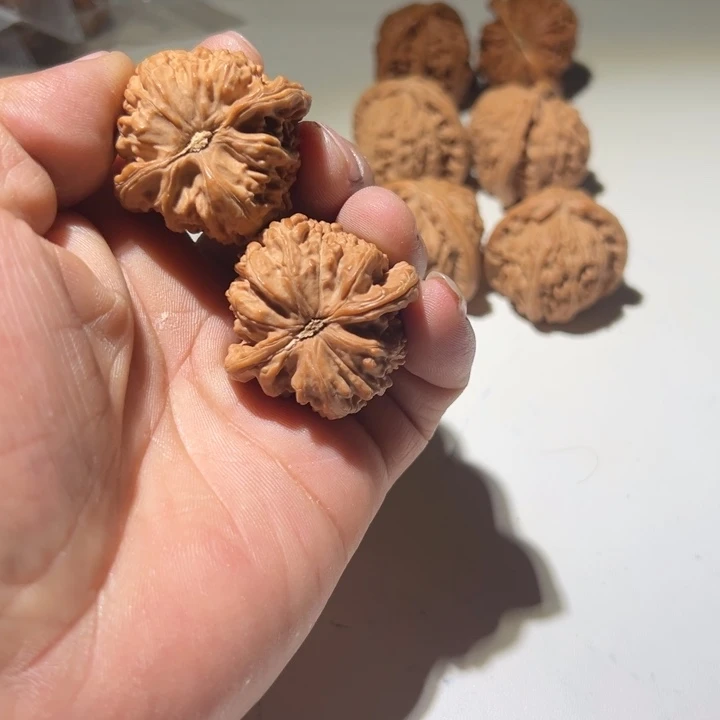 雨***露文玩核桃把件白狮子