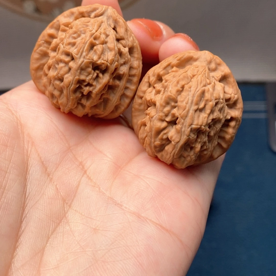 把件文玩核桃8白狮子33.5