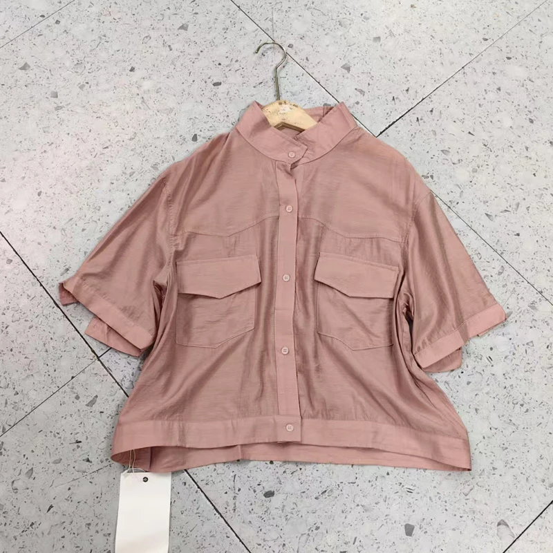 AB 简约莱赛尔天丝上衣小衫女夏