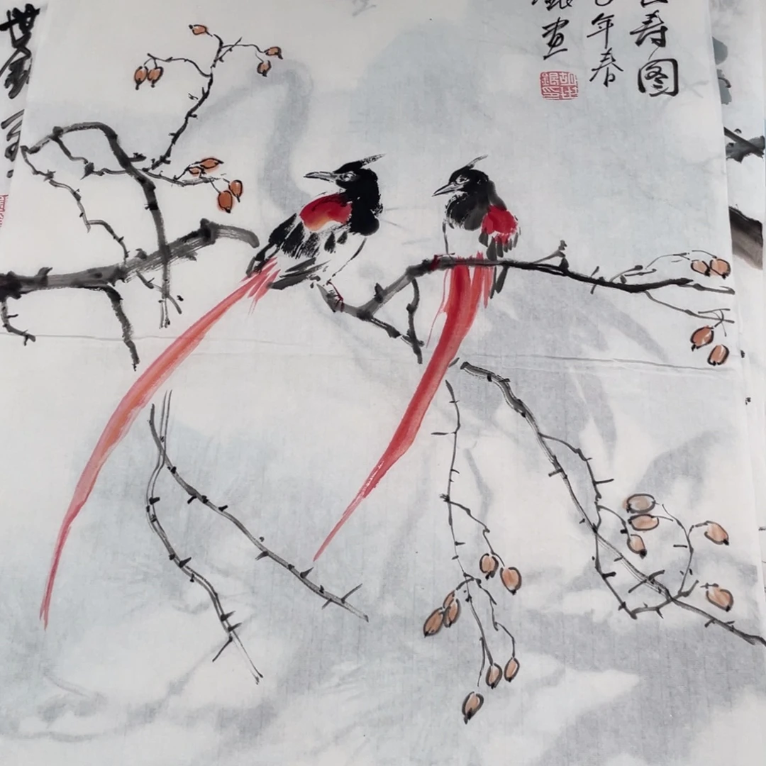 国画胡世银老师绘画
