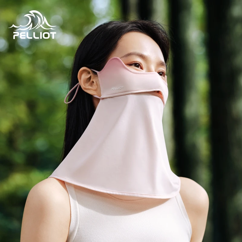 伯希和户外女冰感透气防晒面罩面颈一体防紫外线口罩男可调节脸罩
