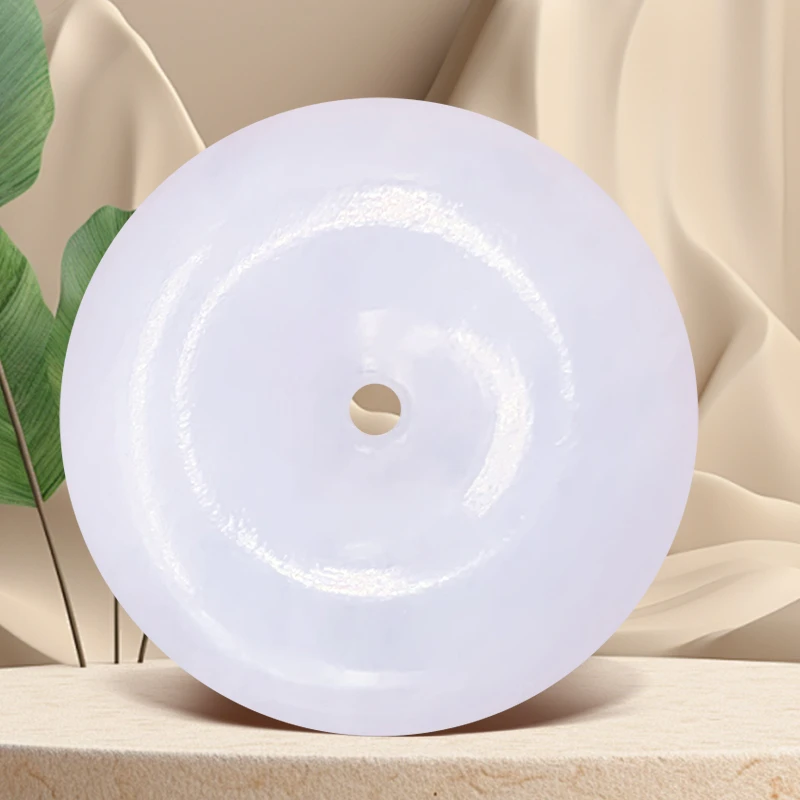 稳瑾翡翠 百搭翡翠平安扣 吊坠挂件 多样性发货挂坠冰透 白色优质