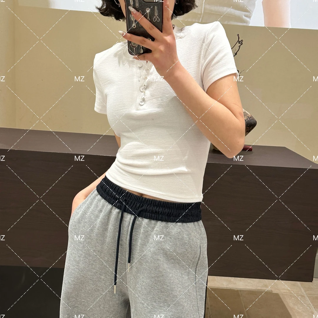 2025新款韩版显瘦短袖上衣A743