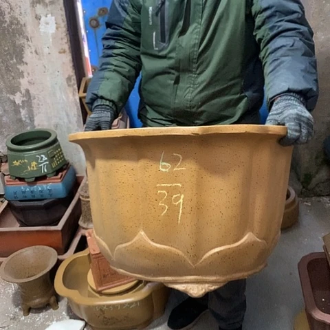 紫砂花盆手工制作