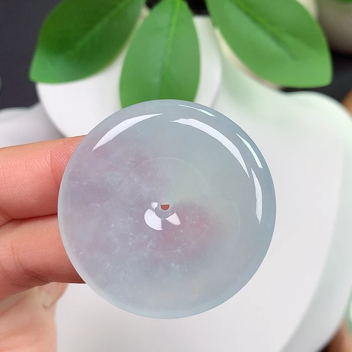 翡翠未镶嵌颈饰平安扣 38x5.8mm