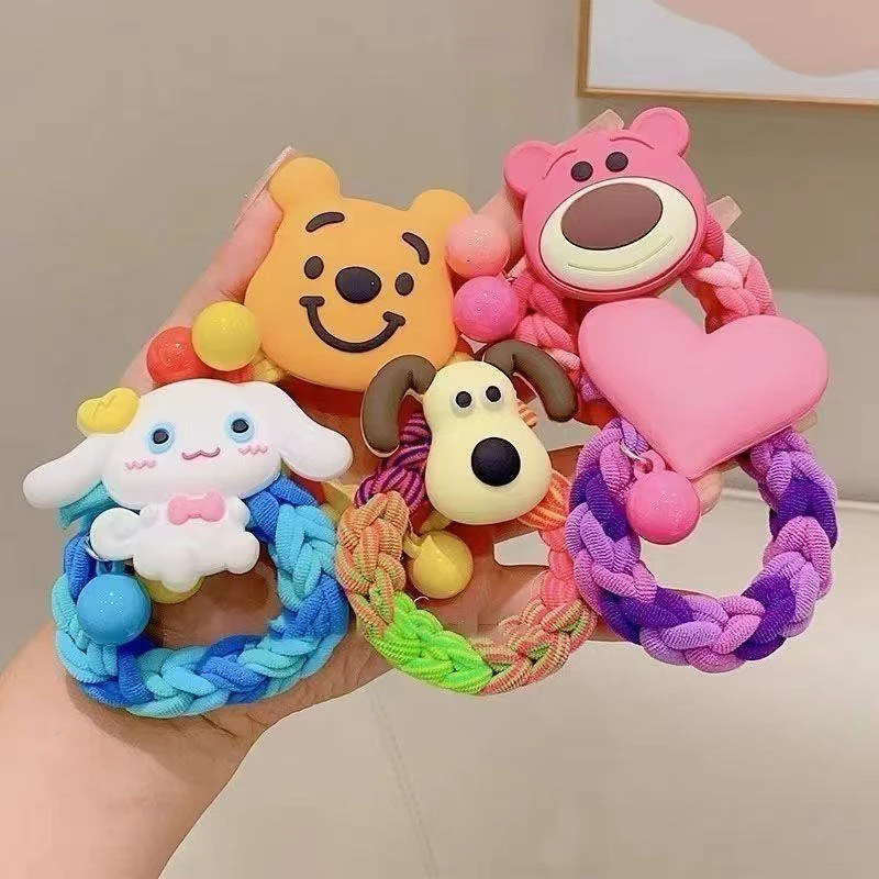 儿童小狗发绳女童高弹力加粗 不伤发头绳小女孩百搭头饰运动服