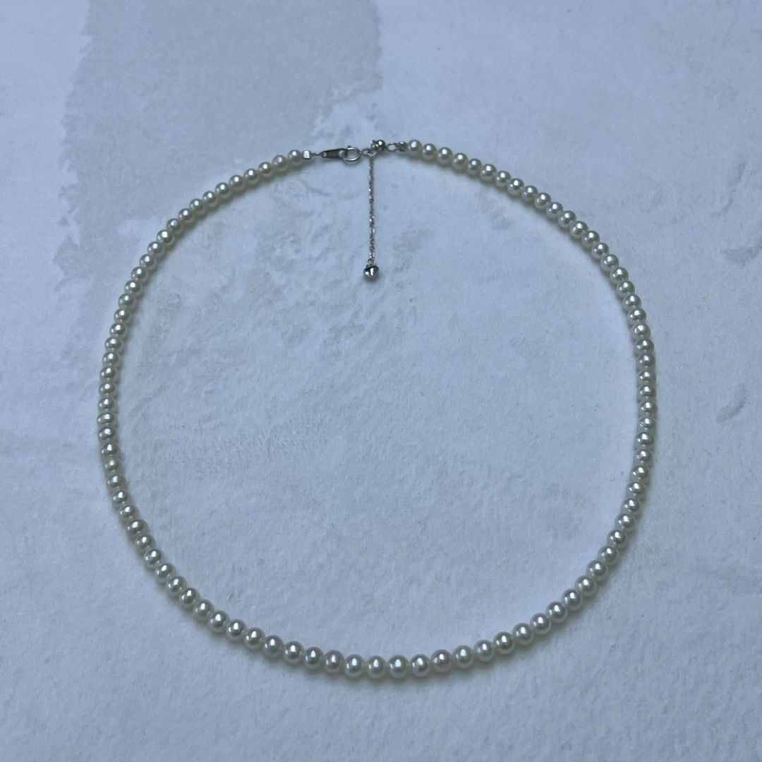 链子925银 WW4-5mmS925银小米链项链白色