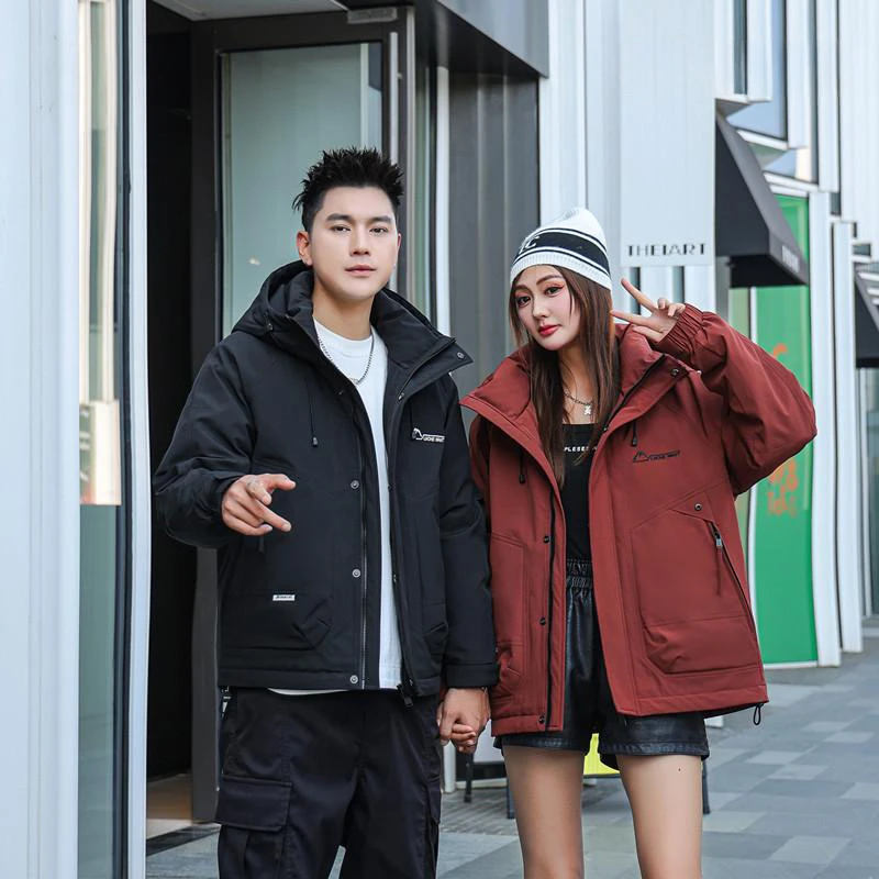 【顶峰相见】冬季滑雪保暖锁温棉外套男士百搭休闲潮流修身9533