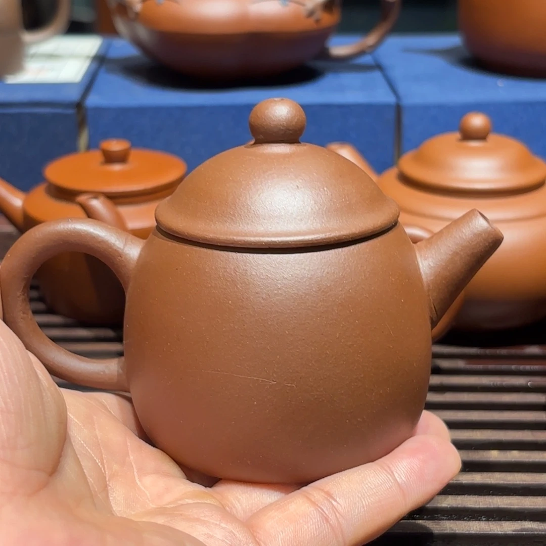 茶壶紫砂紫泥 半手秦权