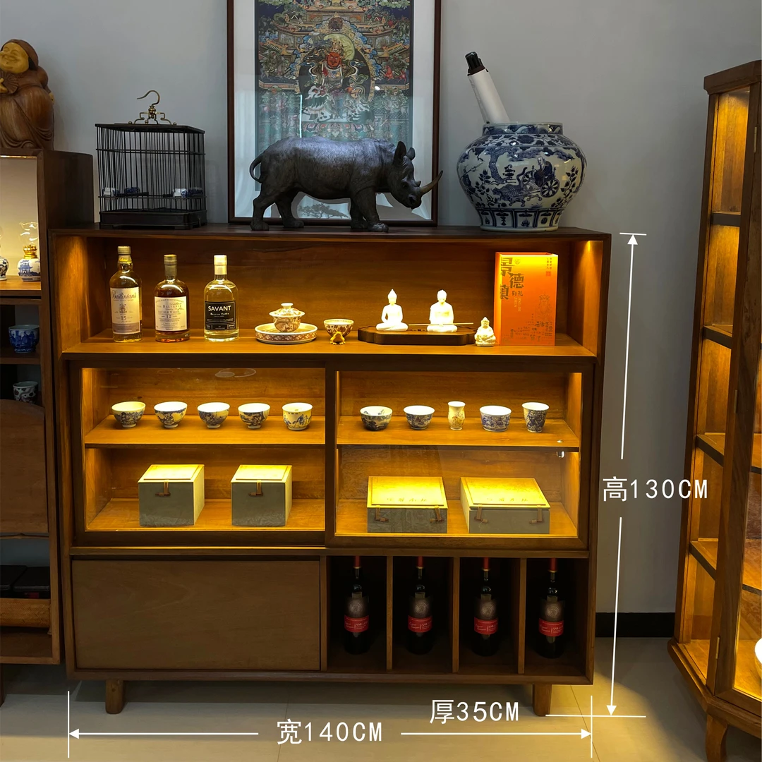 隐廬严选　版茶器收纳柜诧寂客厅办公室置物柜展示柜创意茶叶