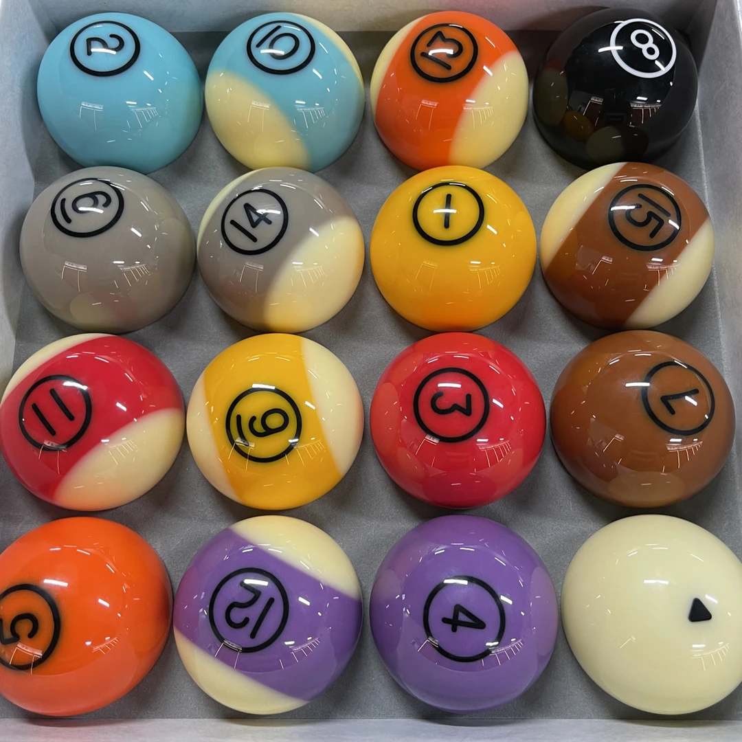 A级正品彩金系列标准中式黑八台球子水晶球