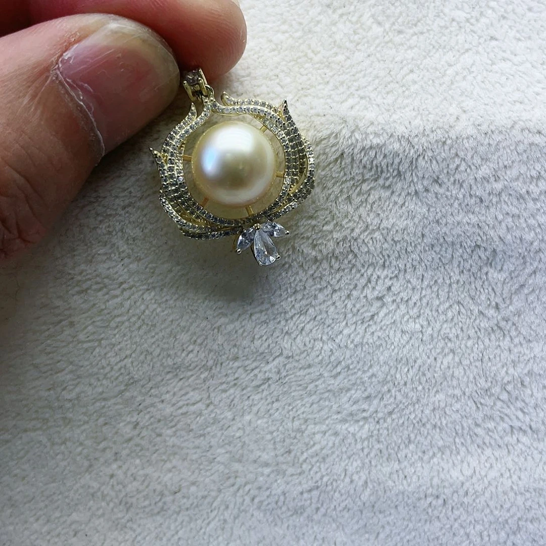 海水珍珠颈饰银S925镶嵌