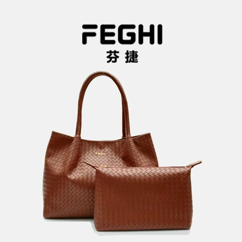 高级时尚百搭大气单肩包手提包包A686棕色