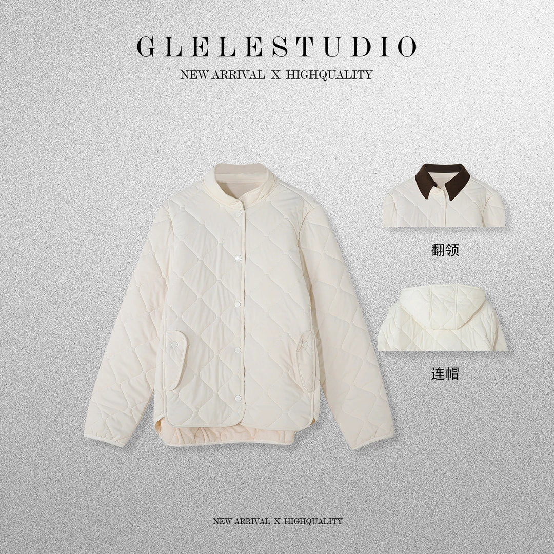 Glele私服「三穿小太阳」精湛绗缝一衣三穿连帽可拆卸外套