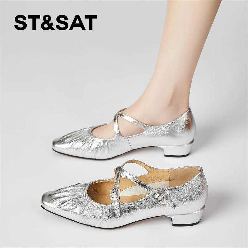 夏季尖头轻职风法式玛丽珍鞋单鞋女士职场休闲风