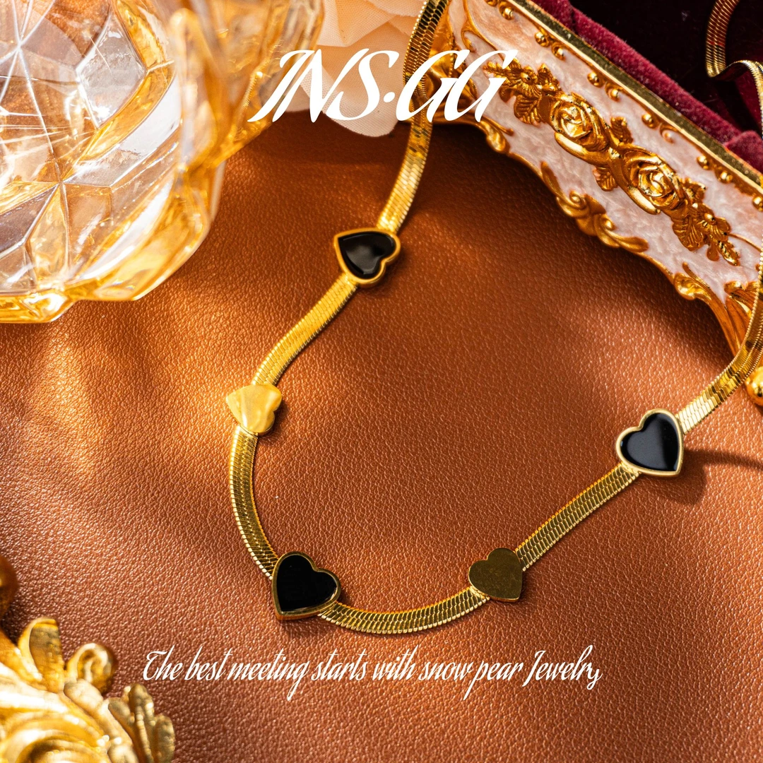 钛钢珐琅项链 【INS · GG】钢 ♠ 轻奢设计 LX2936 项链·中长