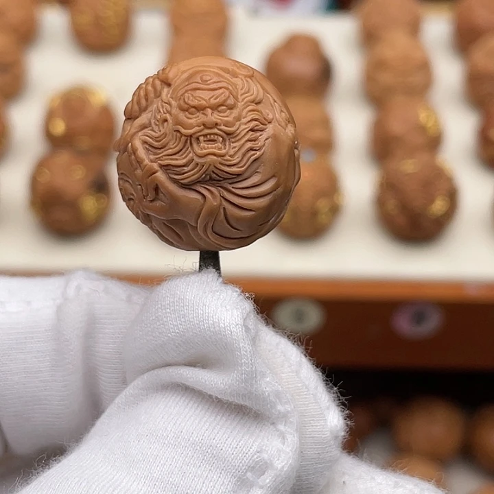 吊坠猴头核桃满工五鬼钟馗