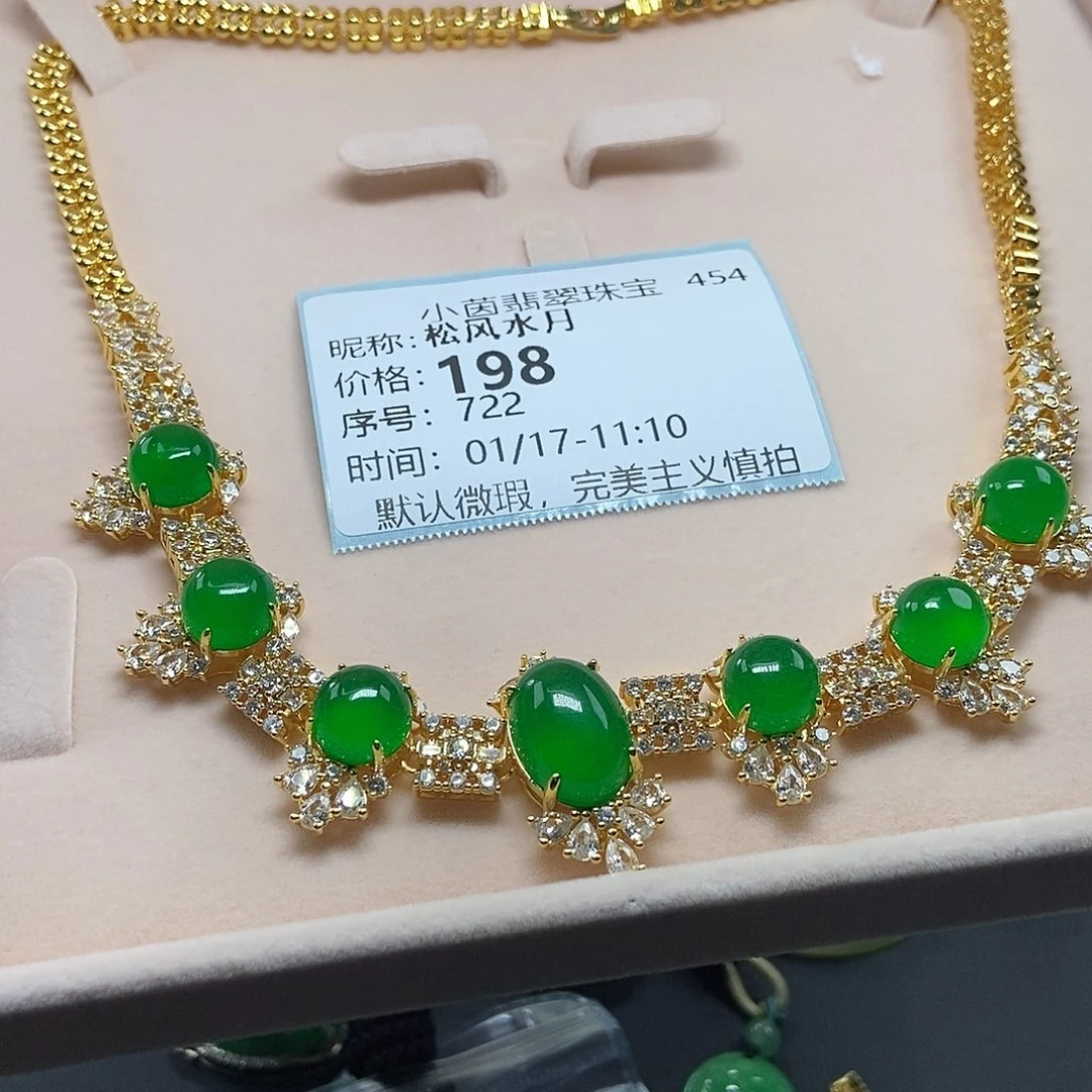 翡翠吊坠(赠链)未镶嵌松**月