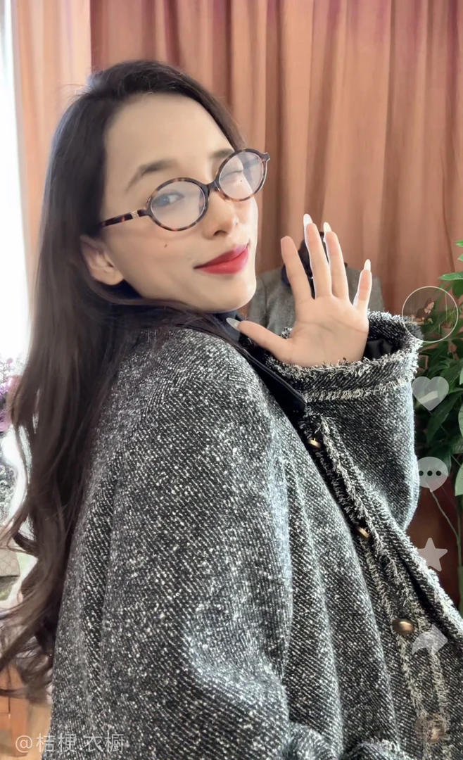 桔梗.Studio内胆羽羽新款亮片小香风外套