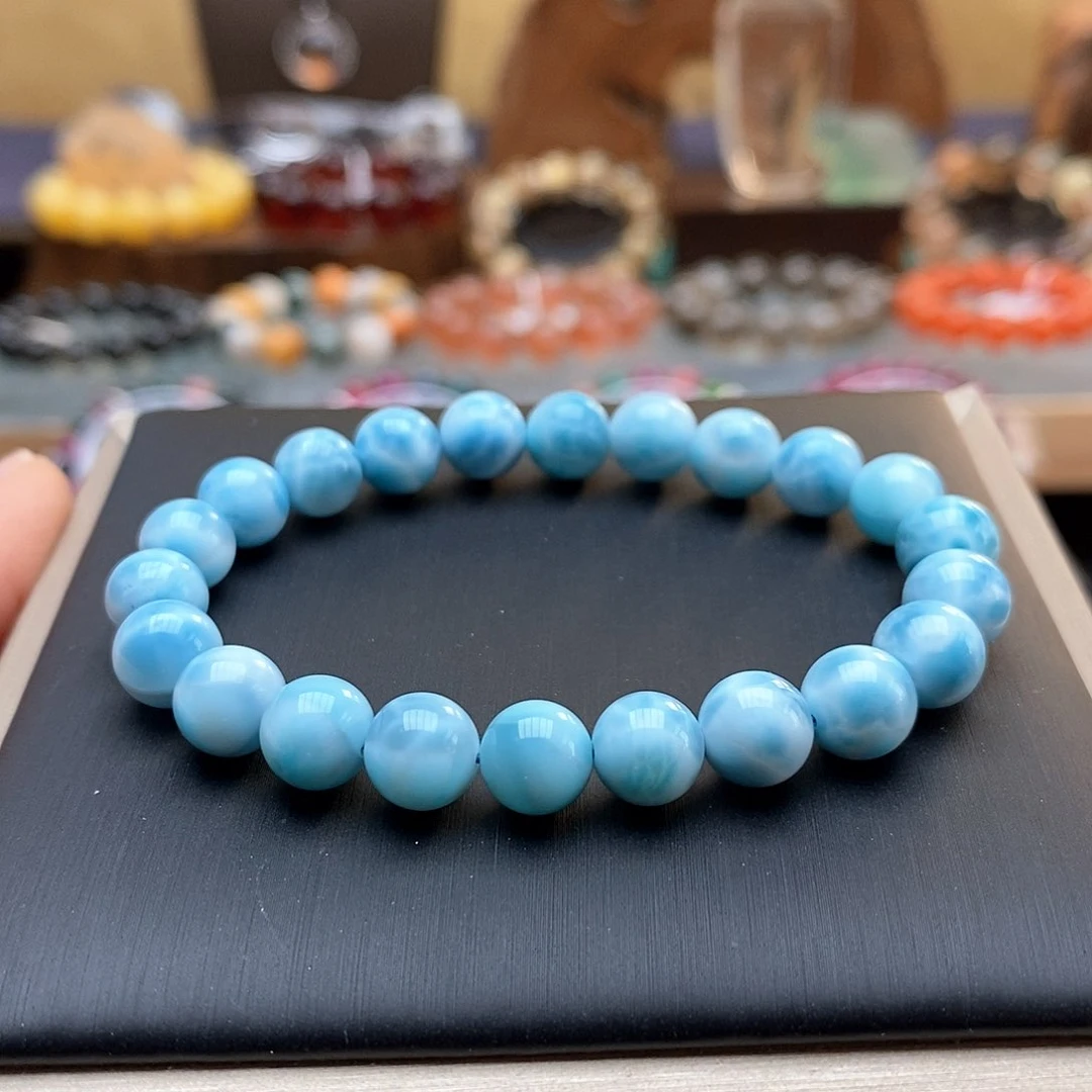 未镶嵌针钠钙石（海纹石）手链手链