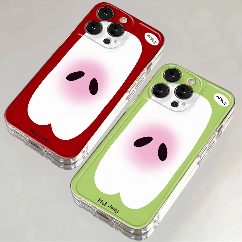 雅天立创意红绿苹果适用iPhone16苹果1415手机壳华为vivo小米oppo