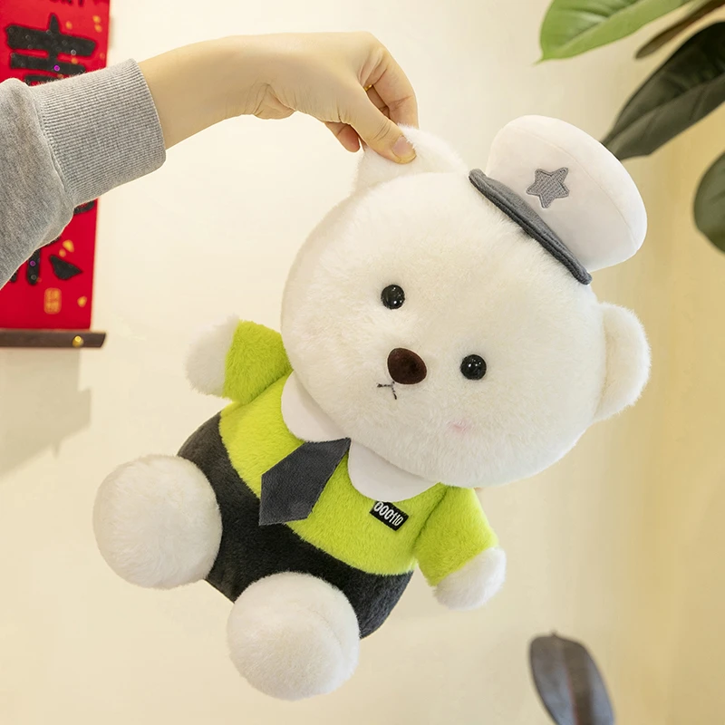 可爱警察小熊毛绒玩具交警公仔玩偶警官儿童生日礼物网红情侣小熊