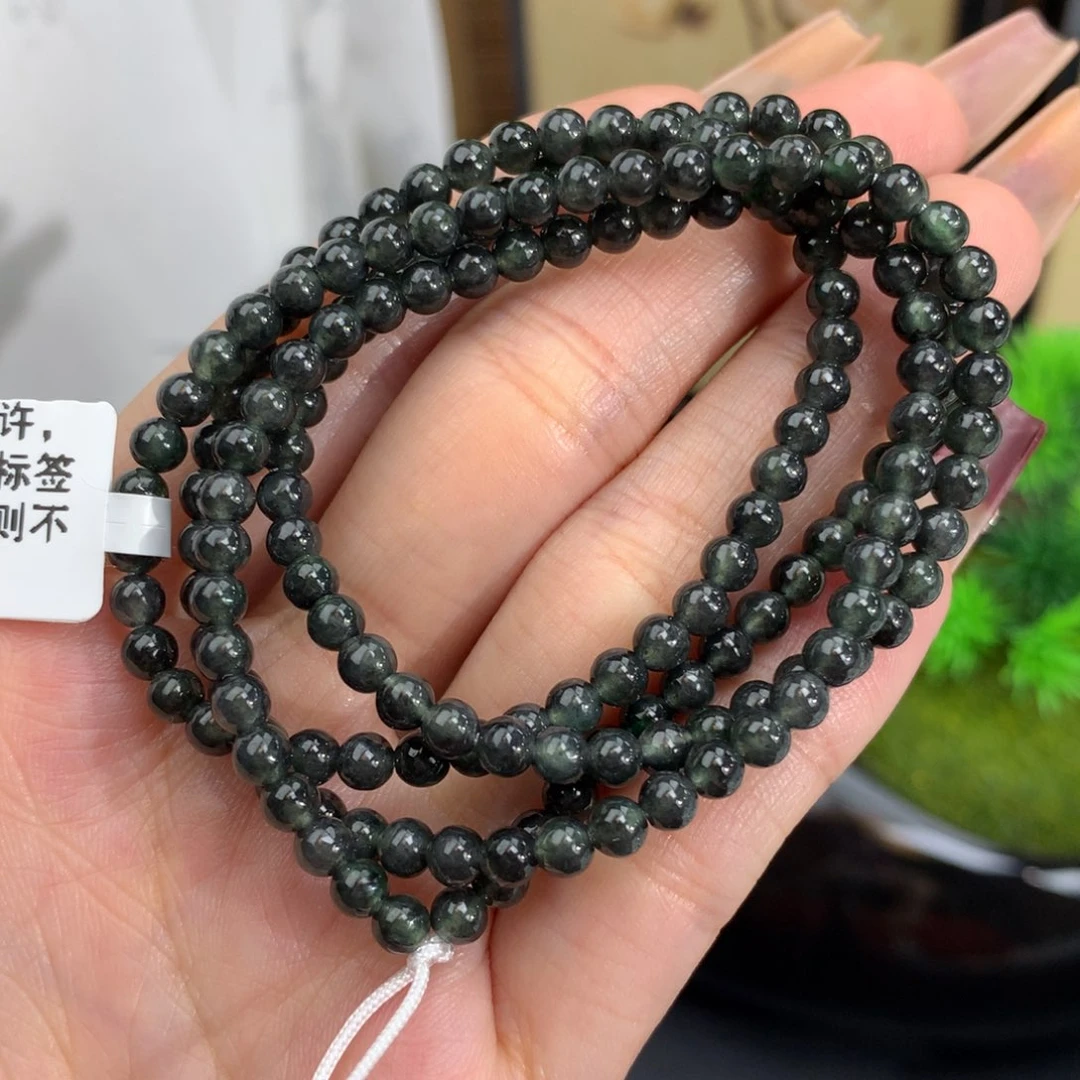 翡翠手链未镶嵌卡3.8冰胶乌鸡项链