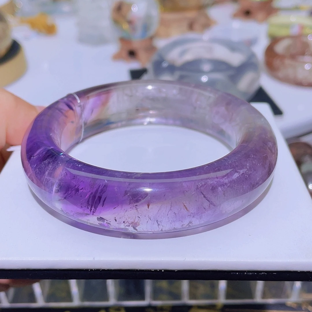 未镶嵌手镯水晶天然紫水晶手镯