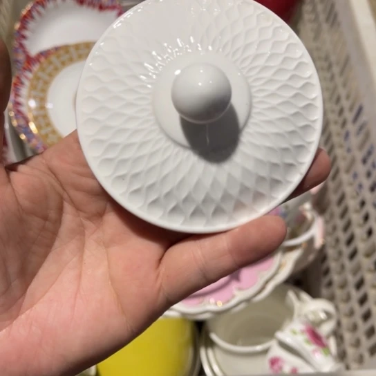 库存陶瓷瑕疵慎拍4个杯盖8.5cm