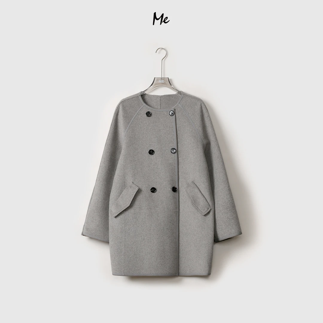 ME【高奢双面大衣】山羊绒绵羊毛混纺双面穿保暖高端大衣MEQA4796