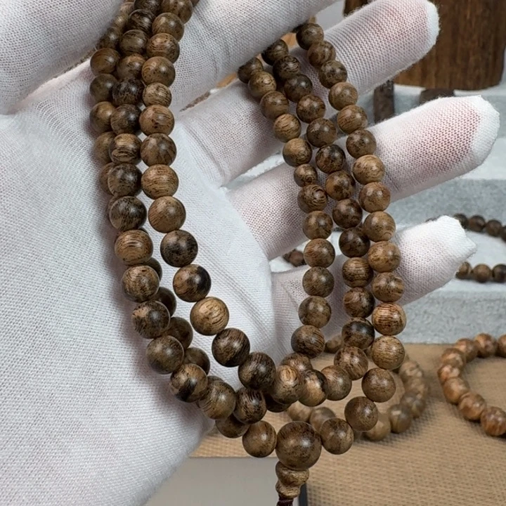 沉香手串老惠安多圈沉香手串0.7规格16.2克