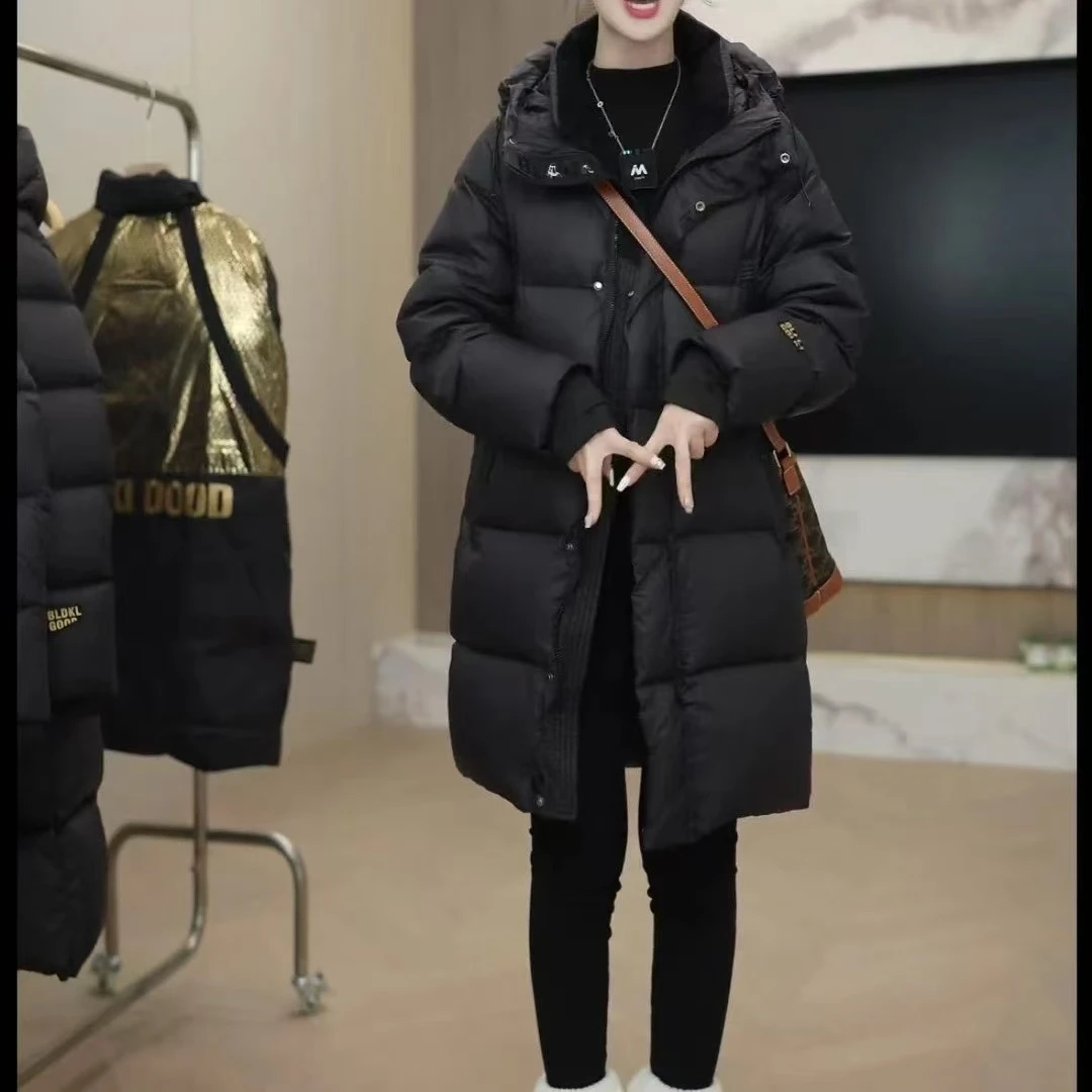 【升级版/中长款/修身洋气/羽绒服】六格连帽男女同款冬季时尚休闲