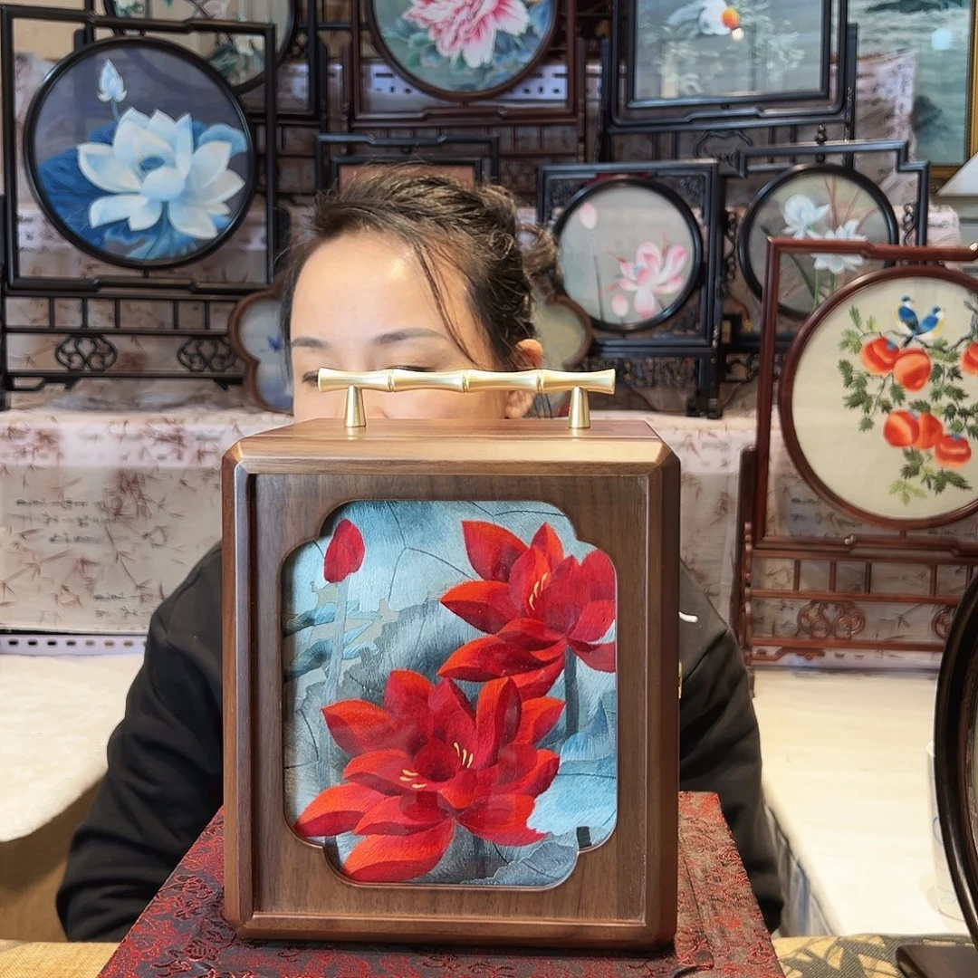 刺绣苏绣首饰盒保险柜