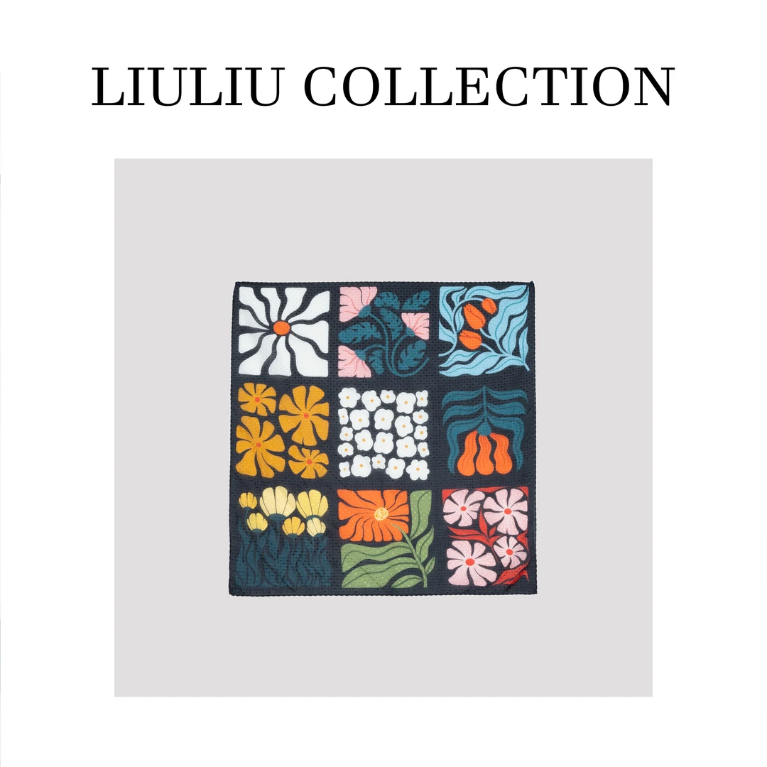 柔软真丝有机棉提花丝巾 时尚百搭小方巾领巾