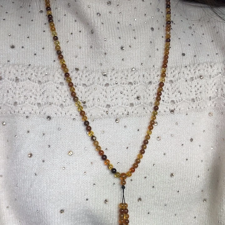 琥珀颈饰未镶嵌福利108多宝的尺寸是五的