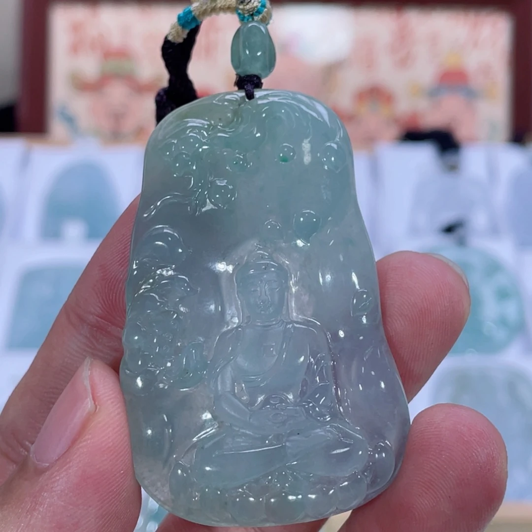 窈***圆翡翠未镶嵌颈饰缅甸翡翠AAA