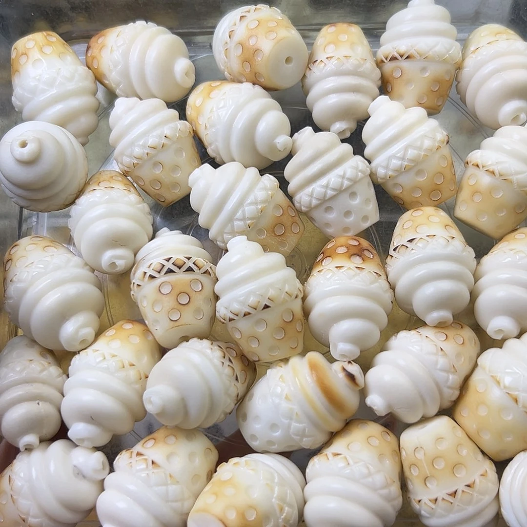 菩提根/象牙果手串瑕疵炭烤冰淇淋3颗