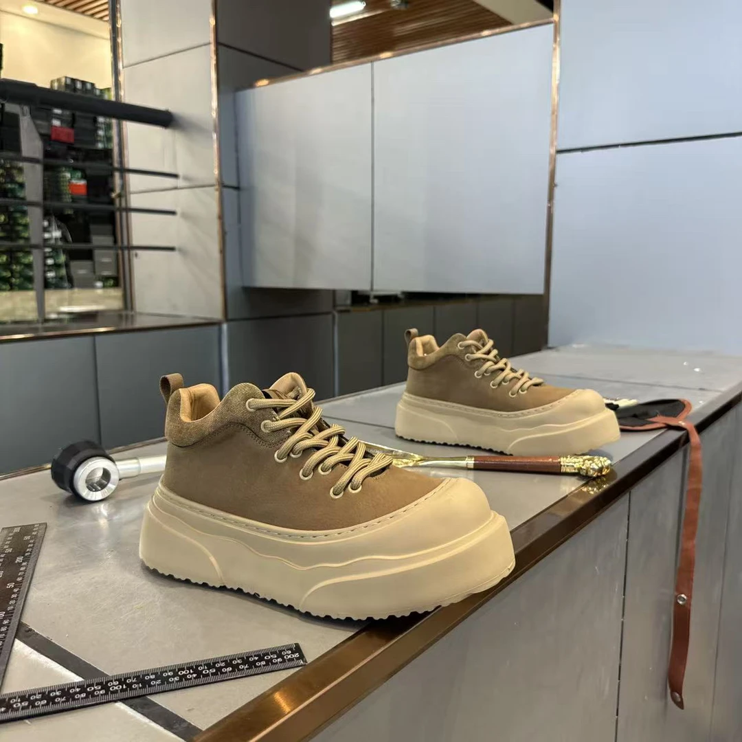 工装靴增高厚底圆头加绒时尚百搭潮流秋冬马丁靴靴子