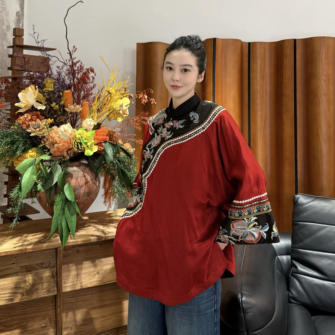 【绣影繁花】新中裳-新中式国潮国风复古刺绣外套斜襟百搭外套