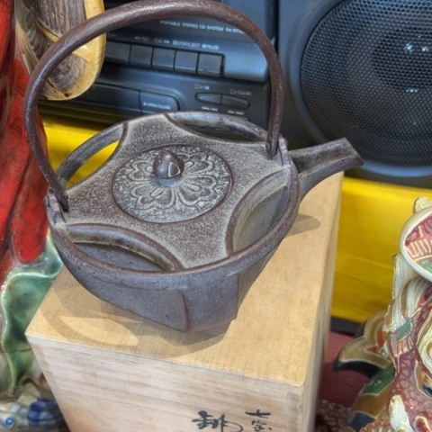蜜安罐瓷香炉锡茶则
