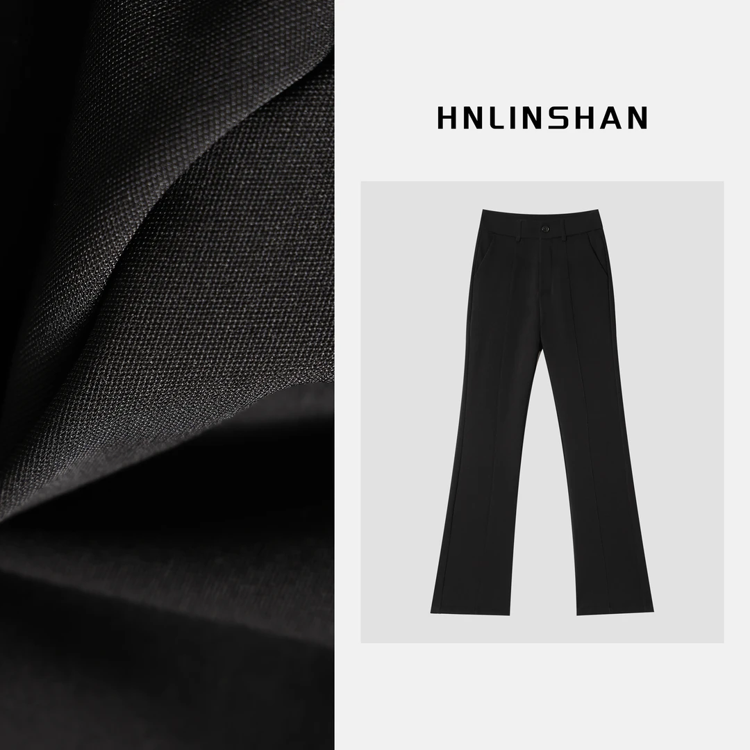 HNLINSHAN【鹅绒裤】90白鹅绒修身显瘦冬日必备鹅绒微喇裤BDK2017