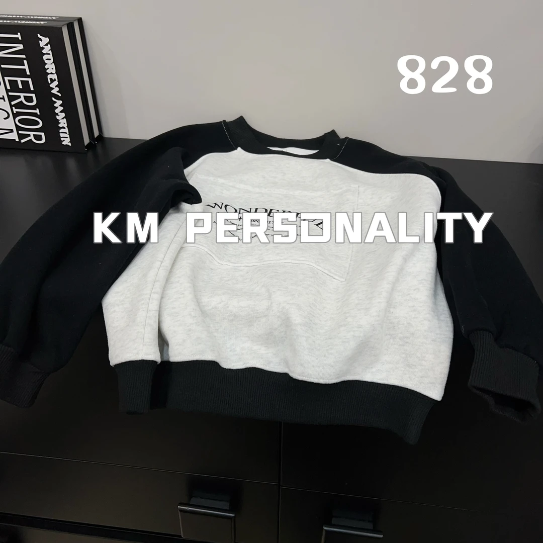 KM PERSONALITY 2024 新款冬季加绒儿童卫衣 828