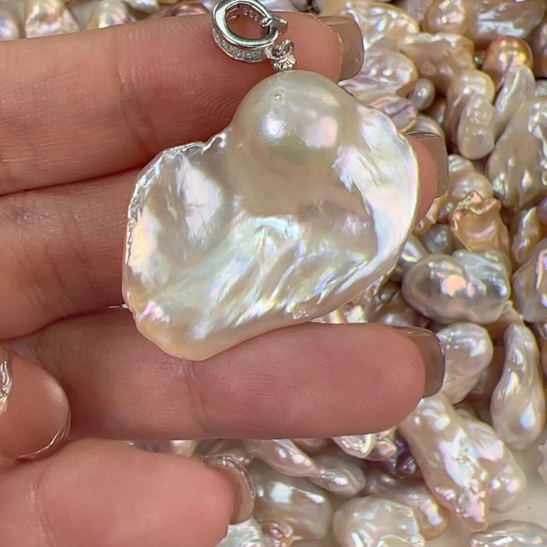 淡水珍珠吊坠(不含链)银S925镶嵌?****✨