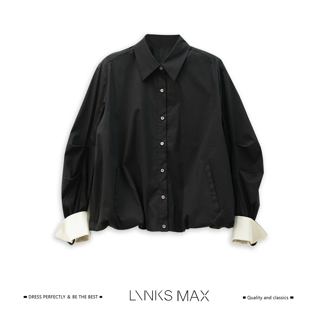 Links Max法式高支棉慵懒H版外套衬衫20830