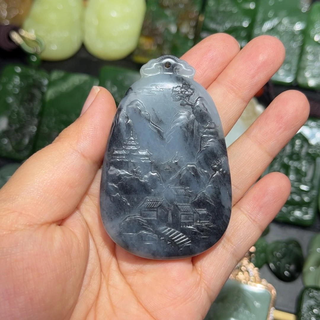 和田玉未镶嵌挂件