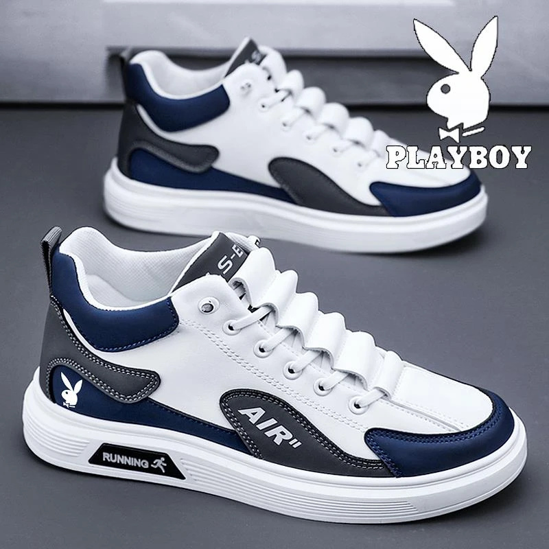 花花公子男鞋冬季百搭潮牌小白板鞋男士防滑耐磨中帮运动休闲潮鞋